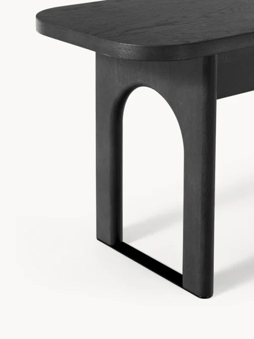 Bancos|Bancos>Westwing Collection Banco de madera Apollo, tamaños diferentes Madera de roble lacada en negro