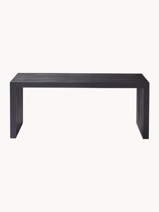 Bancos|Bancos>Cinas Banco de madera de caoba Rib Madera de caoba lacada en negro