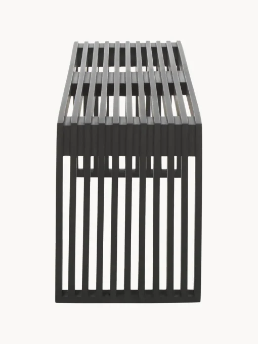 Bancos|Bancos>Cinas Banco de madera de caoba Rib Madera de caoba lacada en negro