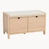 Bancos|Bancos>Rowico Home Banco de madera de roble con cajones Hillmond