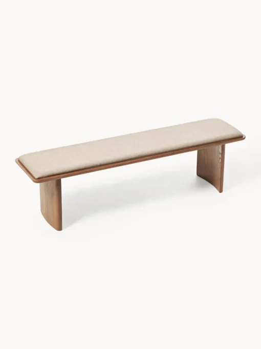 Bancos|Bancos>Westwing Collection Banco de madera de roble con cojín de asiento Chandler