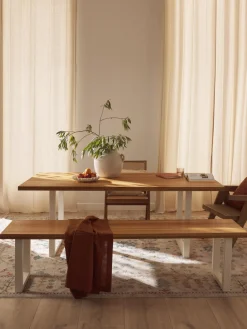 Online Banco de madera de roble Oliver, tamaños diferentes Bancos|Bancos