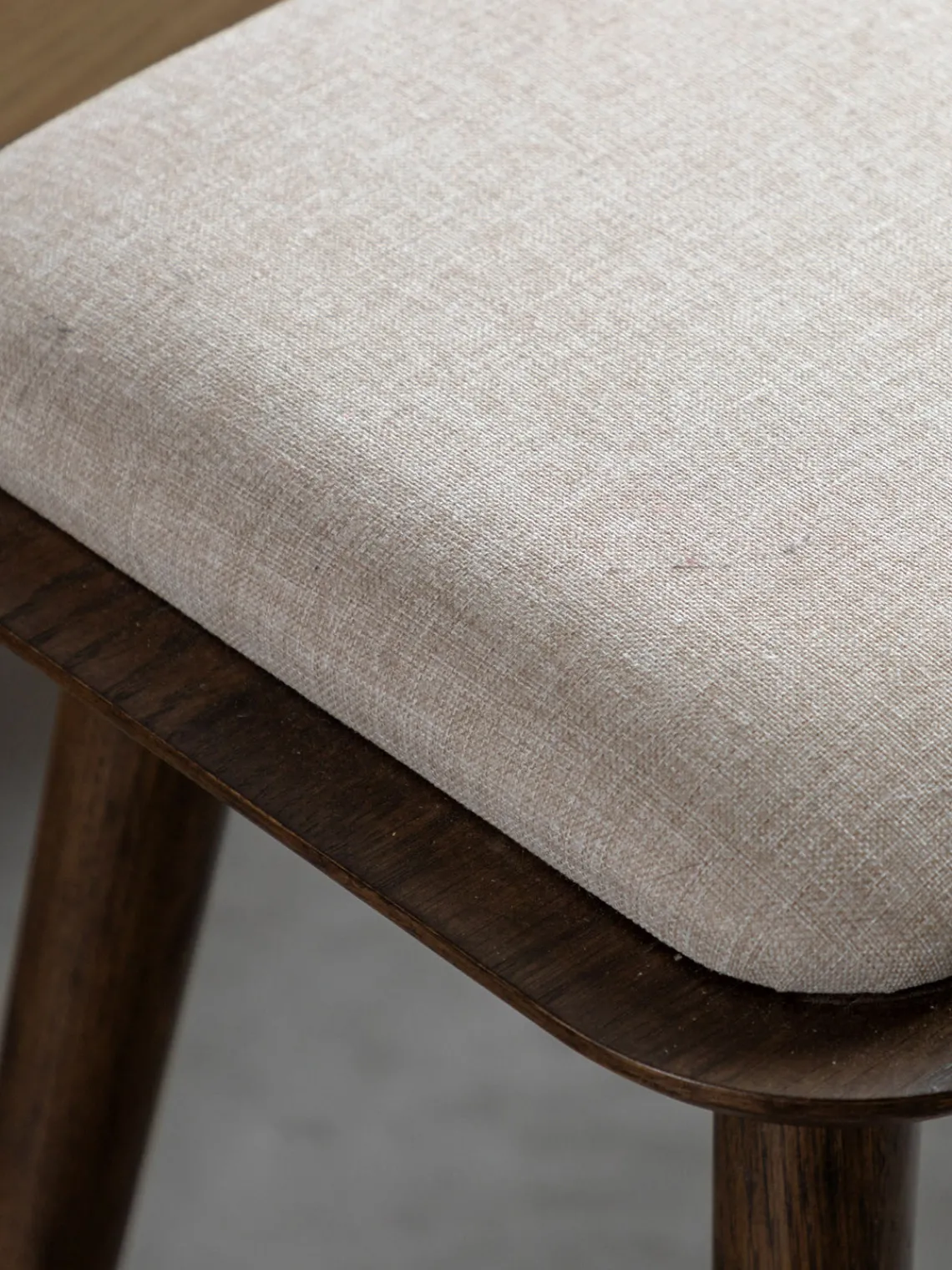 Bancos|Bancos> Banco de madera Hatfield Tejido beige claro, madera de roble