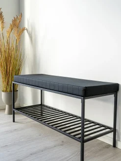 Bancos|Bancos></noscript>House Nordic Banco de metal con cojín Noel