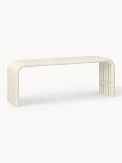 Bancos De Jardín|Bancos>Noo.ma Banco de metal Nokk Blanco Off White
