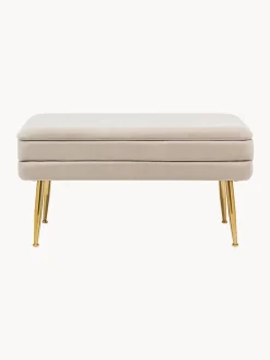 Discount Banco de terciopelo con espacio de almacenamiento Pavlina Bancos|Bancos