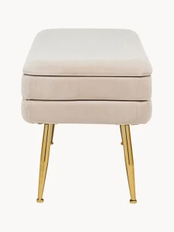 Discount Banco de terciopelo con espacio de almacenamiento Pavlina Bancos|Bancos