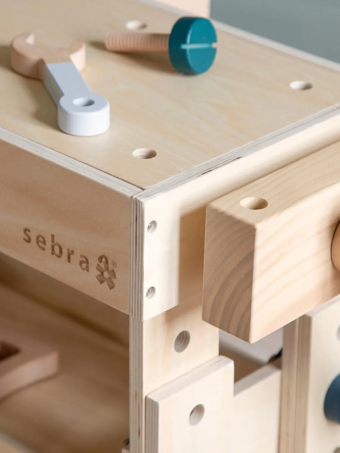 Juguetes A Partir De 1 Año|Juguetes Y Peluches>Sebra Banco de trabajo de madera Woodland, regulable en altura