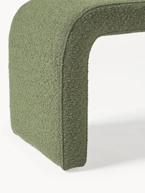 Bancos|Bancos>Westwing Collection Banco en tejido bouclé Penelope Bouclé verde oscuro