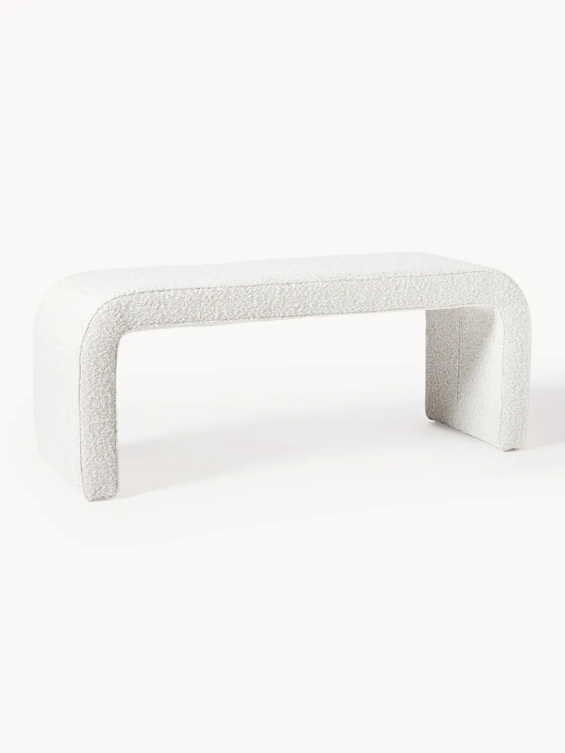 Bancos|Bancos>Westwing Collection Banco en tejido bouclé Penelope Bouclé blanco Off White