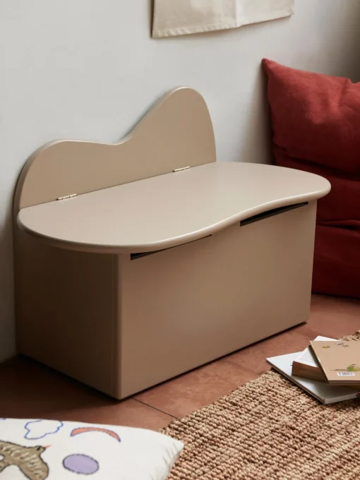 Discount Banco infantil de madera con espacio de almacenamiento Slope Sillas Infantiles