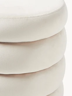 Bancos|Bancos></noscript>Westwing Collection Banco pequeño tapizado en terciopelo con espacio de almacenamiento Alto Terciopelo blanco Off White