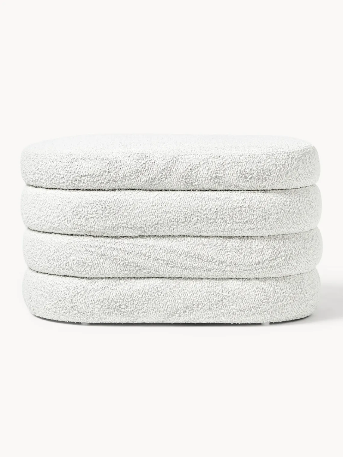 New Banco pequeño tapizado en tejido bouclé con espacio de almacenamiento Alto Bancos|Bancos