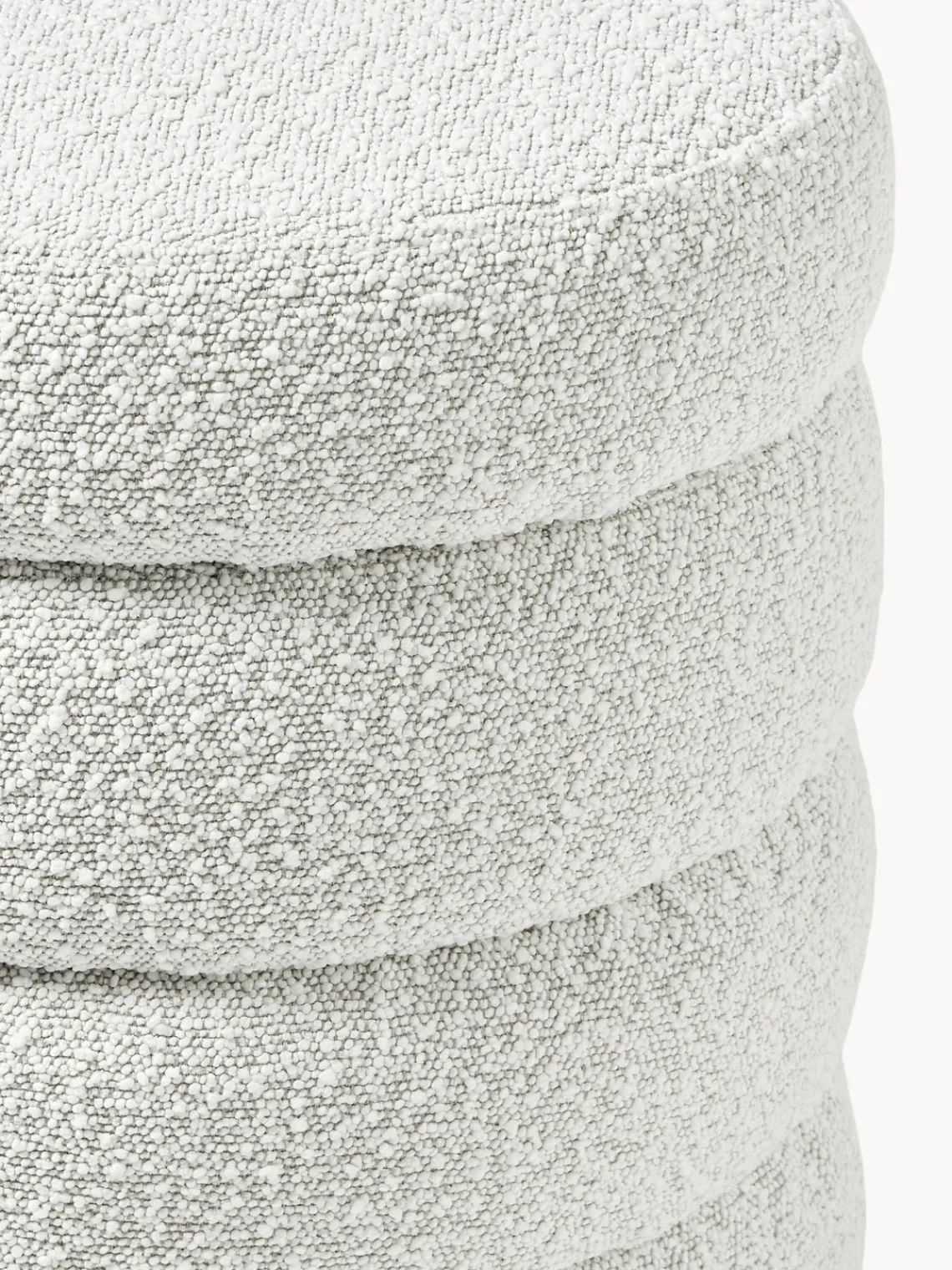 New Banco pequeño tapizado en tejido bouclé con espacio de almacenamiento Alto Bancos|Bancos