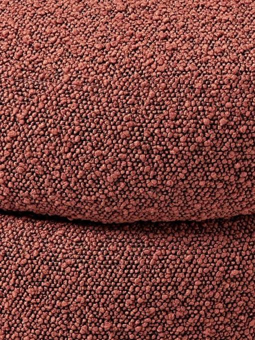 Bancos|Bancos>Westwing Collection Banco pequeño tapizado en tejido bouclé con espacio de almacenamiento Alto Bouclé rojo óxido
