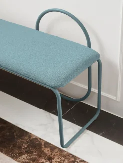 Bancos|Bancos></noscript>AYTM Banco tapizado Angui Tejido gris azulado