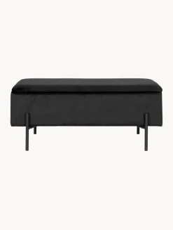 Bancos|Bancos></noscript>House Nordic Banco tapizado en terciopelo con espacio de almacenamiento Watford Terciopelo negro
