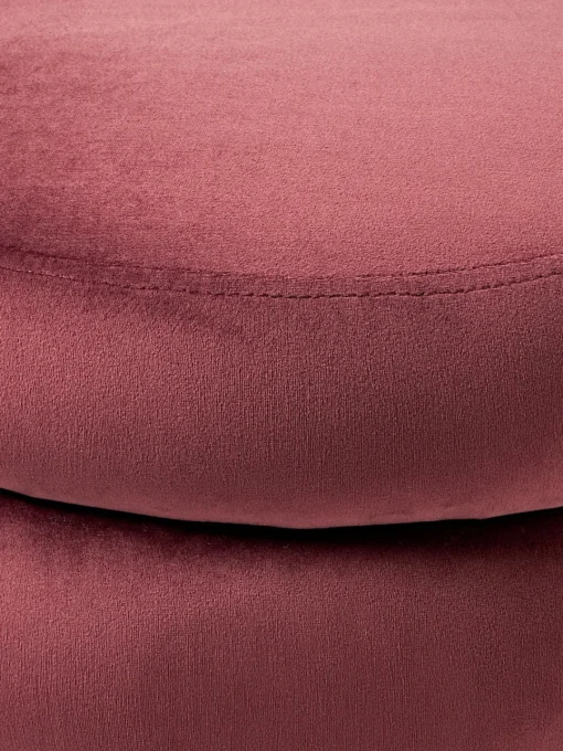 Bancos|Bancos>Westwing Collection Banco tapizado en terciopelo con espacio de almacenaje Alto Terciopelo rojo vino