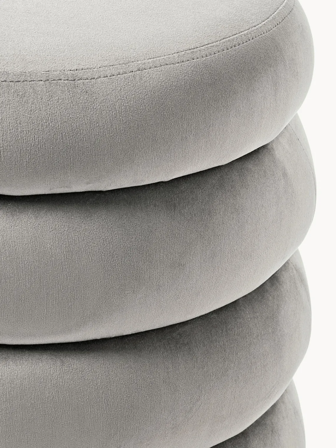 Bancos|Bancos>Westwing Collection Banco tapizado en terciopelo con espacio de almacenaje Alto Terciopelo gris