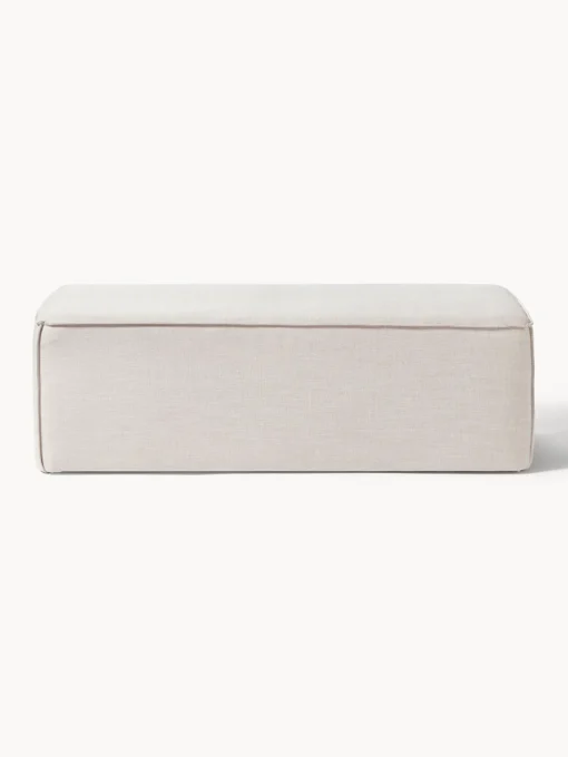 Bancos|Bancos>Westwing Collection Banco tapizado Sanja Tejido beige claro