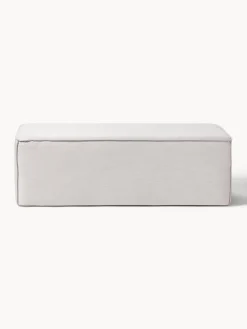 Bancos|Bancos></noscript>Westwing Collection Banco tapizado Sanja Tejido blanco crema