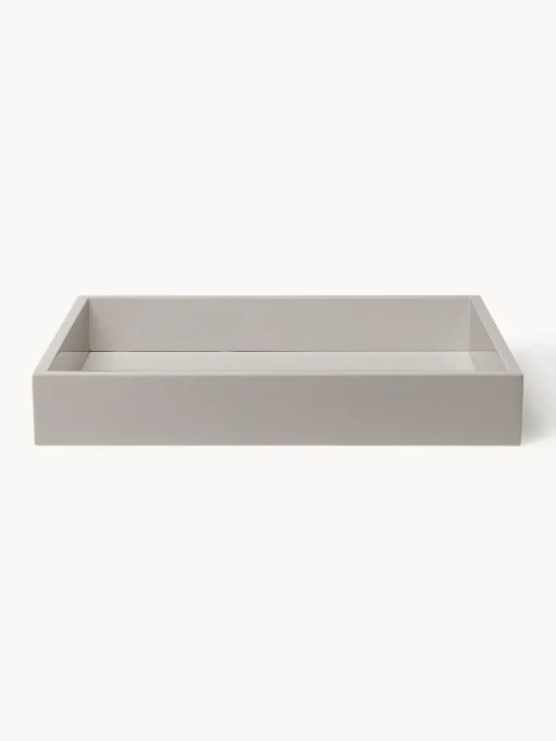 Jarrones|Bandejas Decorativas>Westwing Collection Bandeja brillante Hayley, 33 cm Gris claro