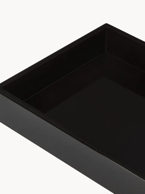 Jarrones|Bandejas Decorativas>Westwing Collection Bandeja brillante Hayley, 33 cm Negro
