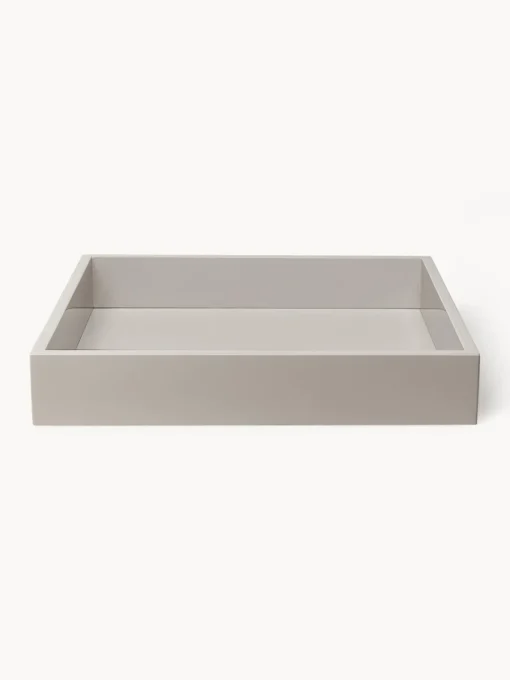 Jarrones|Bandejas Decorativas>Westwing Collection Bandeja brillante Hayley, 30 cm Gris claro