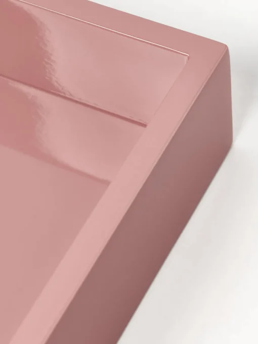 Jarrones|Bandejas Decorativas>Westwing Collection Bandeja brillante Hayley, 33 cm Rosa oscuro
