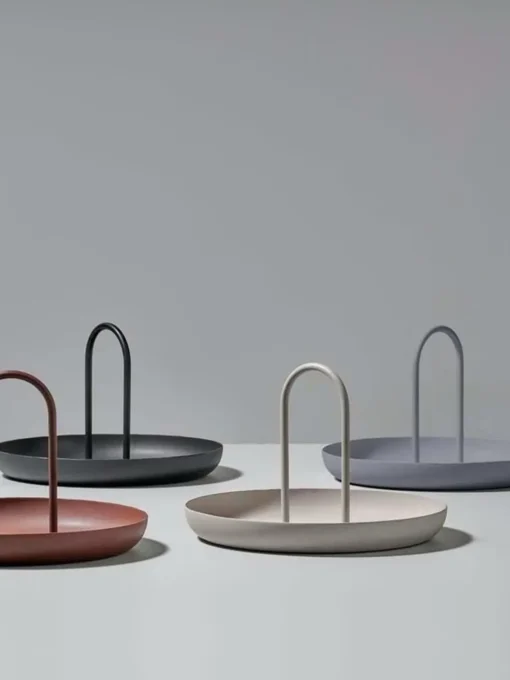 Bandejas|Vajillas Completas>Zone Denmark Bandeja de servir Singles Warm Grey con asa Gris
