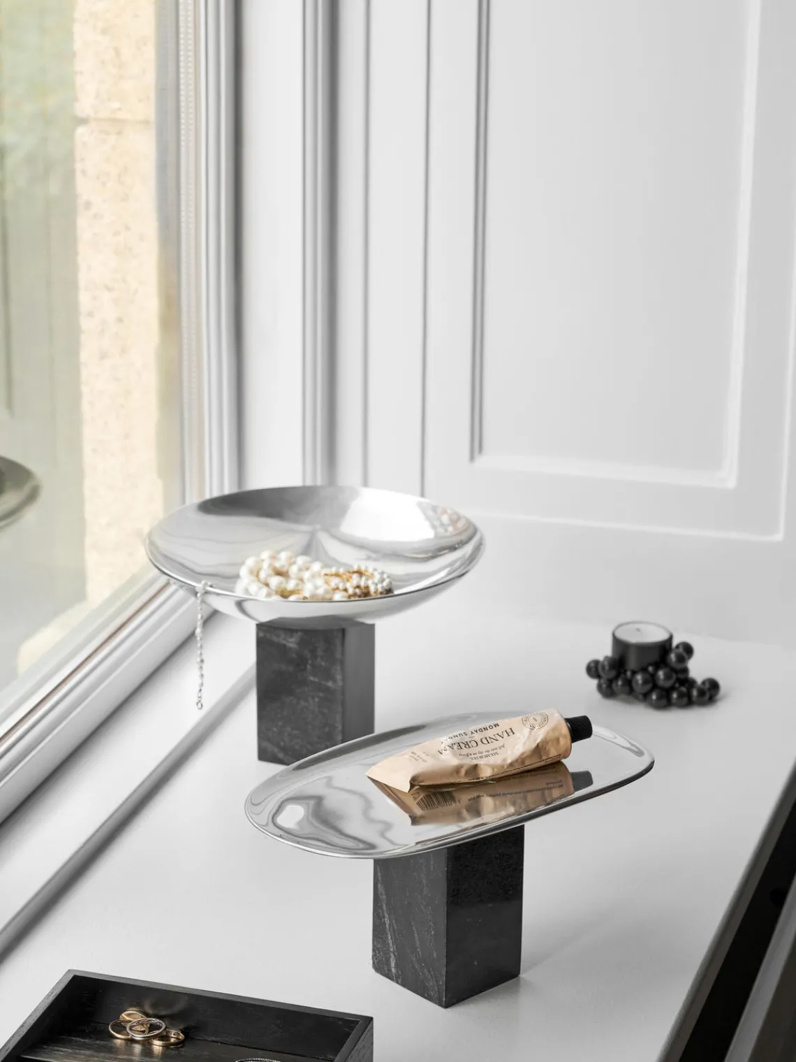 Discount Bandeja decorativa de mármol Sapoto Bandejas Decorativas|Jarrones