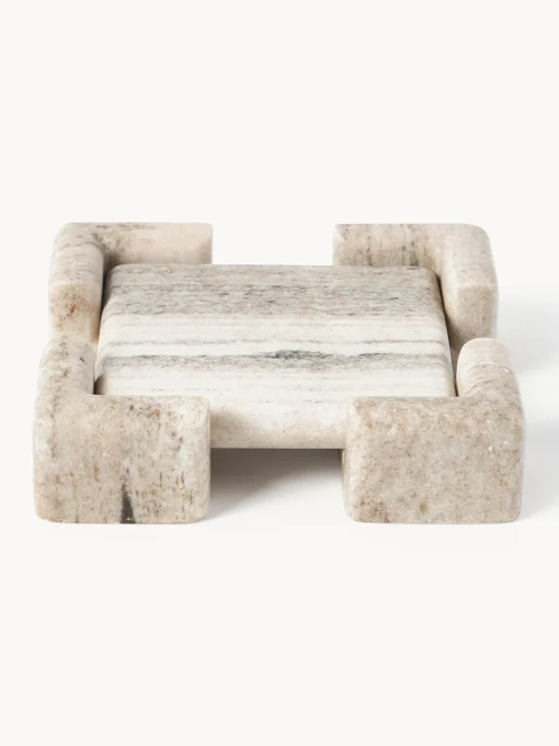 Jarrones|Bandejas Decorativas>Westwing Collection Bandeja decorativa de mármol Knud Mármol beige claro