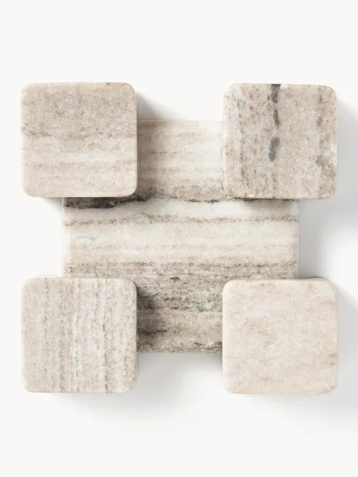 Jarrones|Bandejas Decorativas>Westwing Collection Bandeja decorativa de mármol Knud Mármol beige claro