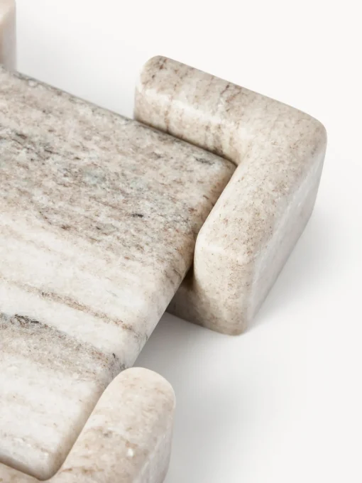 Jarrones|Bandejas Decorativas>Westwing Collection Bandeja decorativa de mármol Knud Mármol beige claro