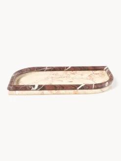 Jarrones|Bandejas Decorativas></noscript>Westwing Collection Bandeja decorativa de mármol Maba Mármol rojo vino, blanco crema y melocotón