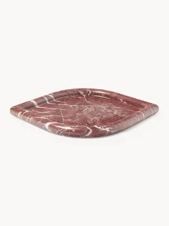 Jarrones|Bandejas Decorativas>Westwing Collection Bandeja decorativa de mármol Maba Mármol rojo vino y blanco
