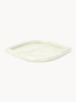 Bandejas Decorativas|Jarrones></noscript>Westwing Collection Bandeja decorativa de mármol Maba Mármol verde salvia y blanco Off White