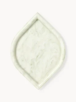 Bandejas Decorativas|Jarrones></noscript>Westwing Collection Bandeja decorativa de mármol Maba Mármol verde salvia y blanco Off White