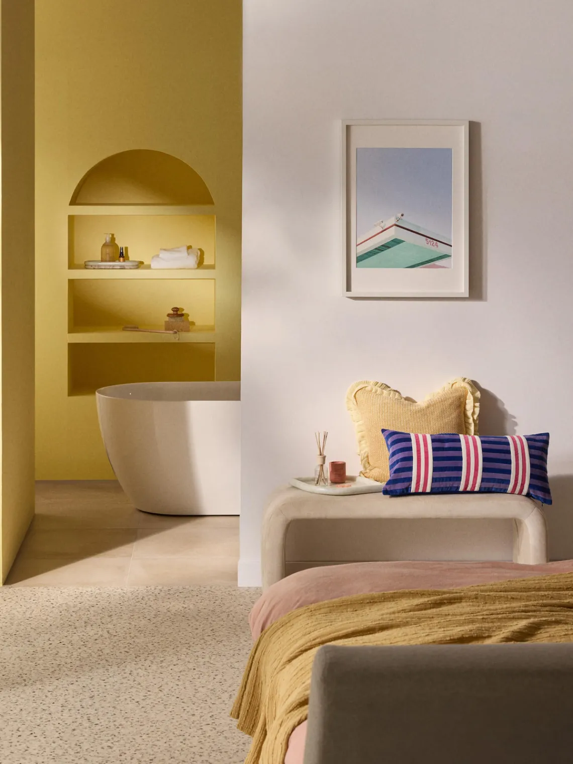 Bandejas Decorativas|Jarrones>Westwing Collection Bandeja decorativa de mármol Maba Mármol verde salvia y blanco Off White