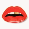 Bandejas Decorativas|Jarrones>Jonathan Adler Bandeja decorativa de porcelana con oro Lips