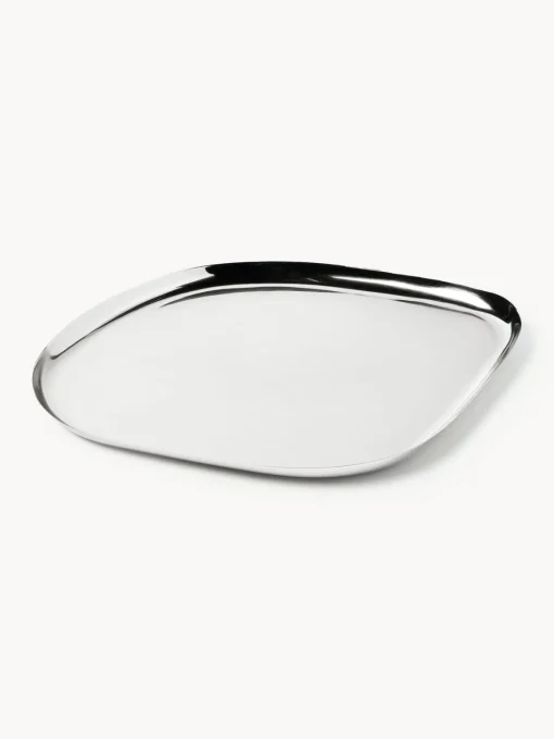 Jarrones|Bandejas Decorativas>Westwing Collection Bandeja decorativa grande Aria Plateado