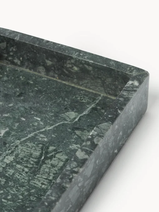 Jarrones|Bandejas Decorativas>Westwing Collection Bandeja decorativa pequeña de mármol Venice Mármol verde oscuro