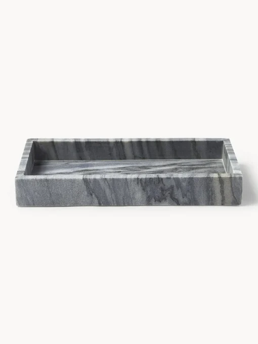 Jarrones|Bandejas Decorativas>Westwing Collection Bandeja decorativa pequeña de mármol Venice Mármol gris