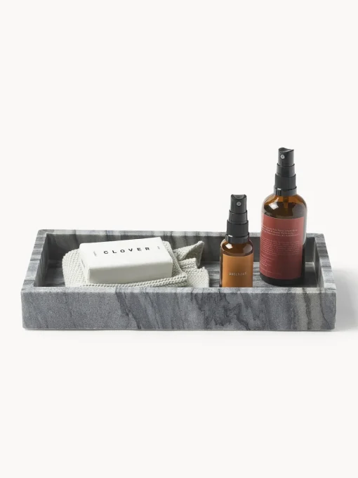 Jarrones|Bandejas Decorativas>Westwing Collection Bandeja decorativa pequeña de mármol Venice Mármol gris