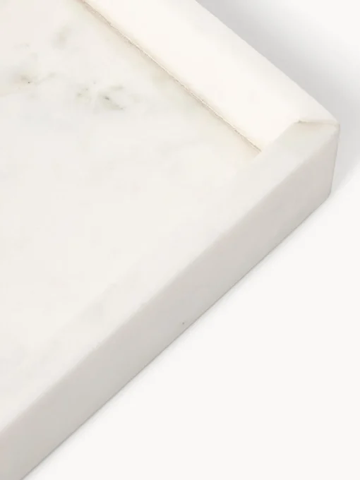 Jarrones|Bandejas Decorativas>Westwing Collection Bandeja decorativa pequeña de mármol Venice Mármol blanco