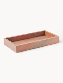 Bandejas Decorativas|Jarrones>Westwing Collection Bandeja decorativa pequeña de mármol Venice Mármol terracota