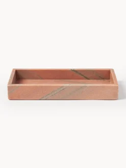 Bandejas Decorativas|Jarrones></noscript>Westwing Collection Bandeja decorativa pequeña de mármol Venice Mármol terracota