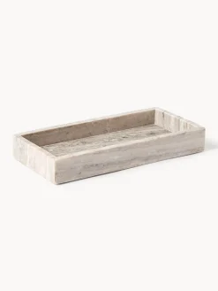 Jarrones|Bandejas Decorativas>Westwing Collection Bandeja decorativa pequeña de mármol Venice Mármol beige