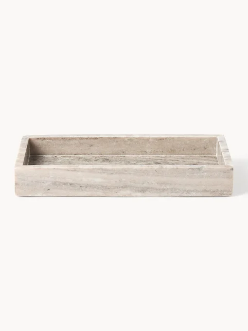 Jarrones|Bandejas Decorativas>Westwing Collection Bandeja decorativa pequeña de mármol Venice Mármol beige