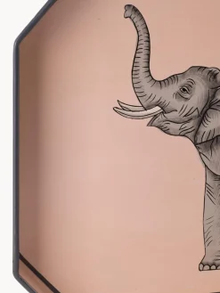 Discount Bandeja decorativa pintada a mano con motivo de elefante Fauna Bandejas Decorativas|Decoración